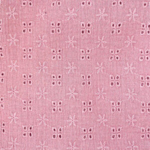 Double gaze broderie rose